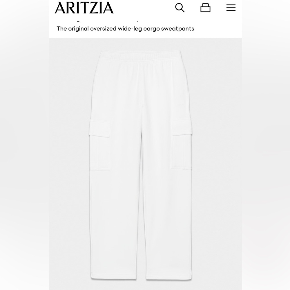 Aritzia tna sweatfleece crozy fleece mega fit White